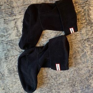 Hunter fleece lining socks black large